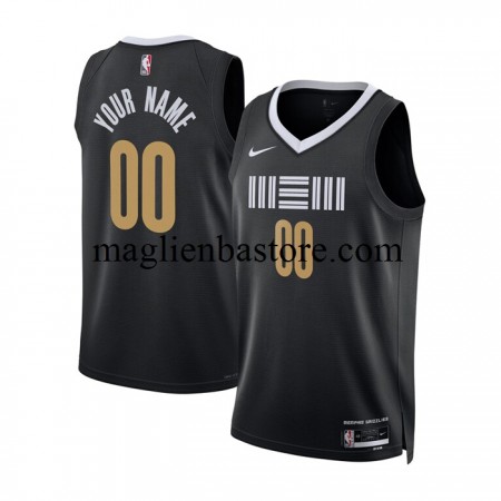 Maglia NBA Memphis Grizzlies Personalizzate Nike 2023-2024 City Edition Nero Swingman - Uomo